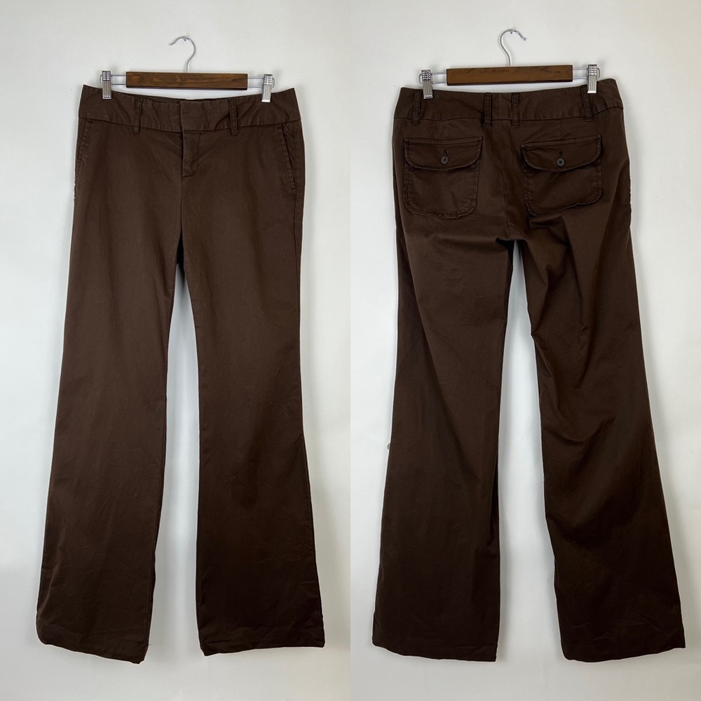 GAP women’s Stretch dress pants brown inseam: 34.5” size: 6 Long